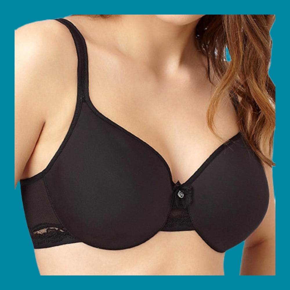 NEW! LE MYSTERE Sleek Seduction Black Bra 38DD